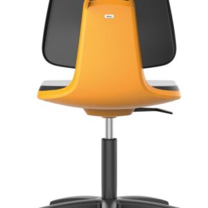 Stuhl Labsit 2 orange Kst.-Leder,m.Rollen