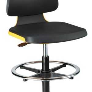 Stuhl Labsit 3 orange Integr.Schaum,m.Fußring