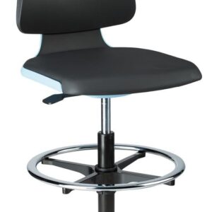 Stuhl Labsit 3 blau Kst.-Leder,m.Fußring