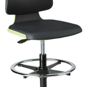 Stuhl Labsit 3 grün Kst.-Leder,m.Fußring