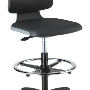 Stuhl Labsit 4 anthrazit Kst.-Leder,m.Rollen