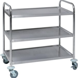 Tischwagen m. 3 Ladefl. 825x500, Edelstahl