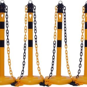 Kettenpfosten - Set, g/s 6 Pfosten + 5x3m Kette