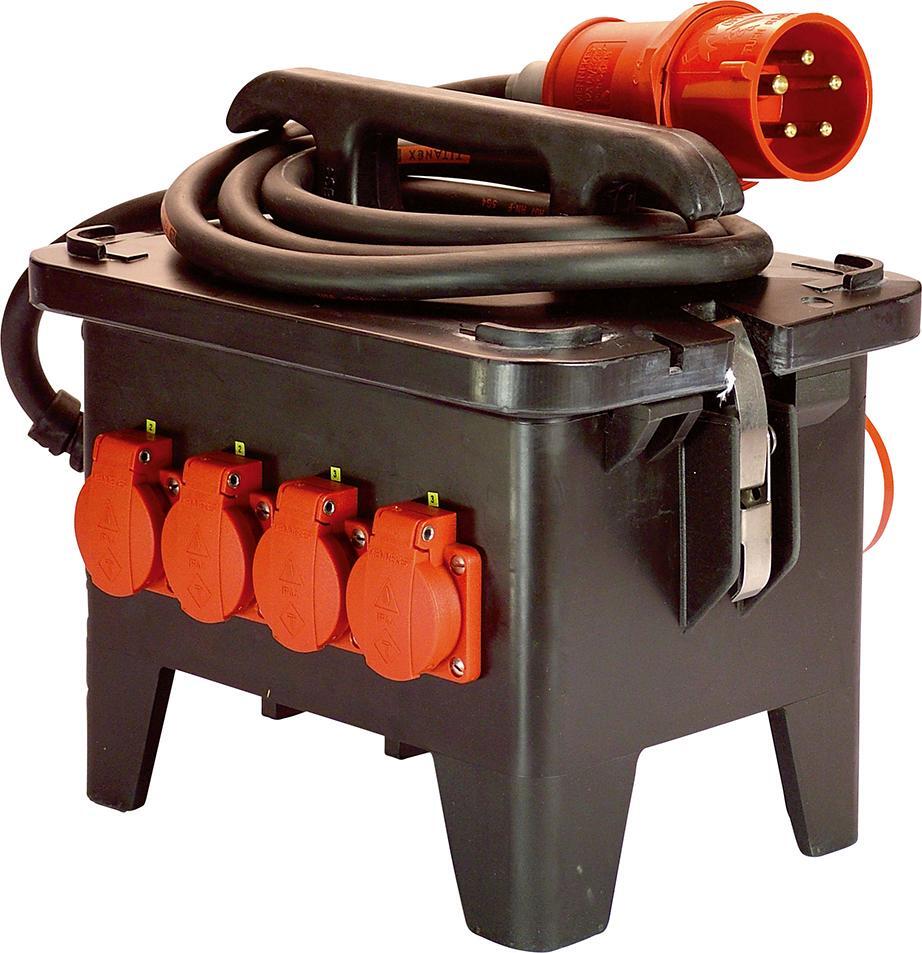 Baustellen-StromverteilerM2 400V aus Vollgummi 1 Baustellen-StromverteilerM2 400V aus Vollgummi