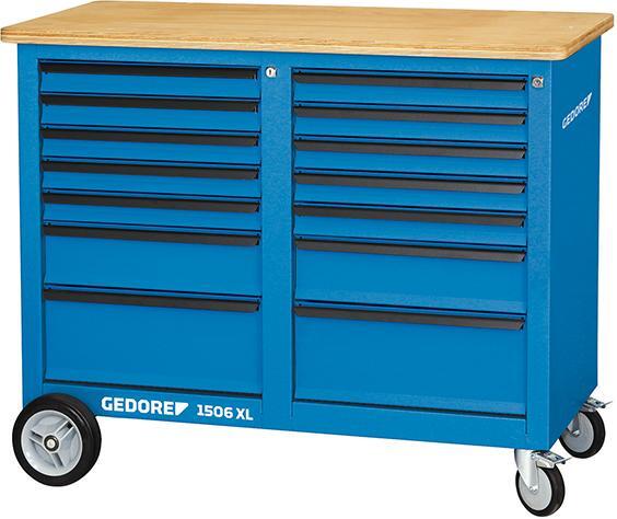 Rollwerkbank mit 14 Schubladen 1250x550x985mmGEDORE 1 Rollwerkbank mit 14 Schubladen 1250x550x985mmGEDORE