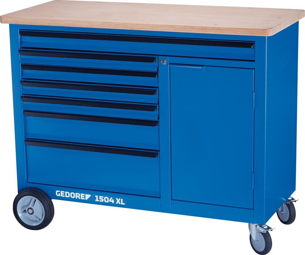 Rollwerkbank XL mit Fach und 6 Schubladen GEDORE 1 Rollwerkbank XL mit Fach und 6 Schubladen GEDORE