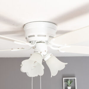 Deckenventilator Kisa Deluxe flach mit Beleuchtung