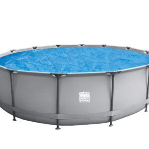 Stahlrahmenpool-Set mit Filterpumpe, grau