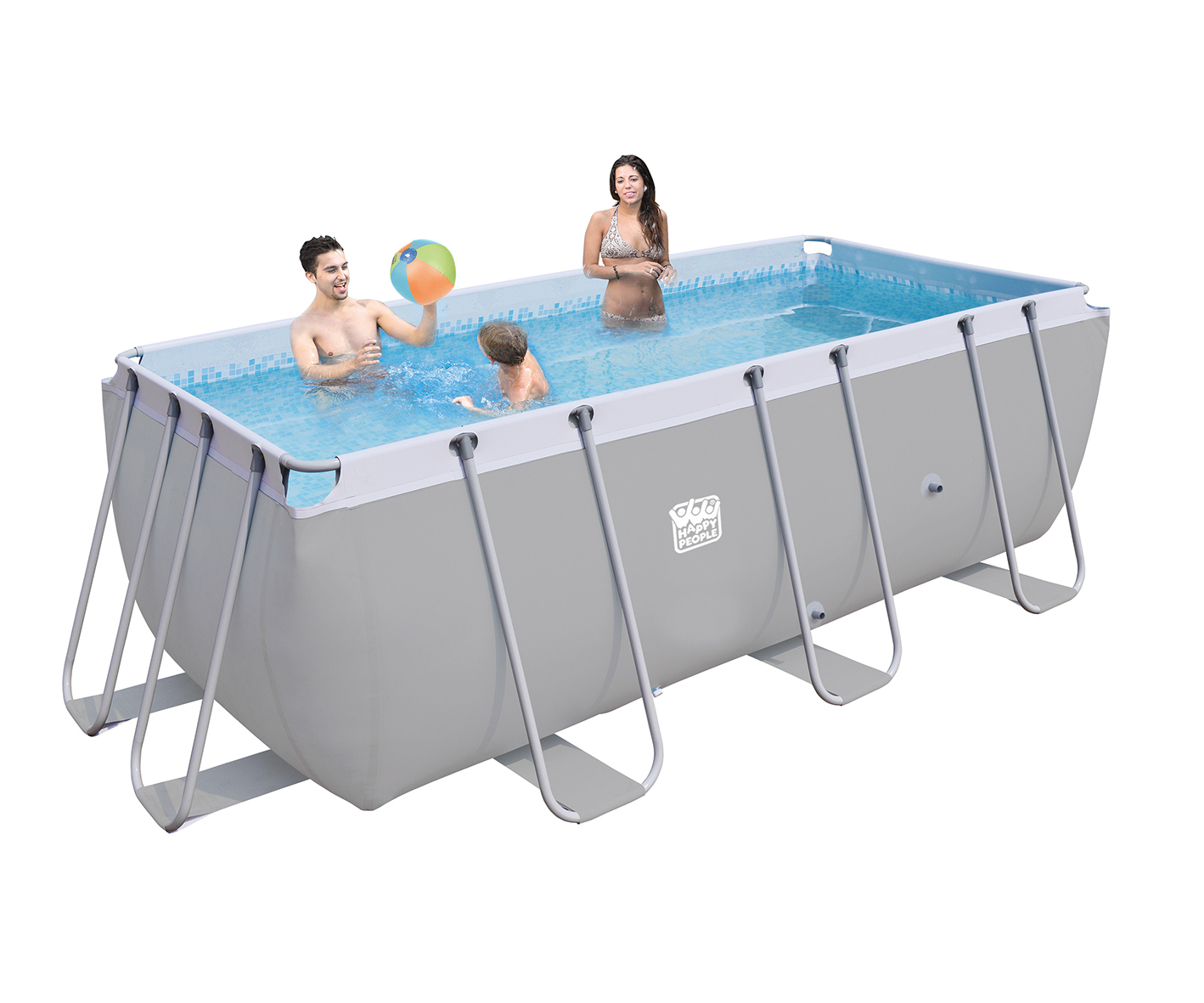 Stahlrahmenpool-Set Filterpumpe, rechteckig, 400x207x122cm 1 Stahlrahmenpool-Set Filterpumpe, rechteckig, 400x207x122cm