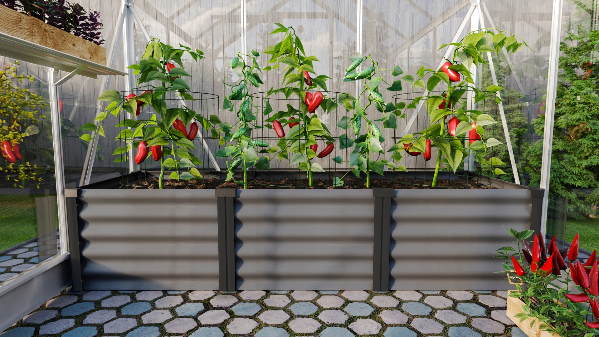 Hochbeete Meta in & out Granit/schwarz 401 S 1 Hochbeete Meta in & out Granit/schwarz 401 S