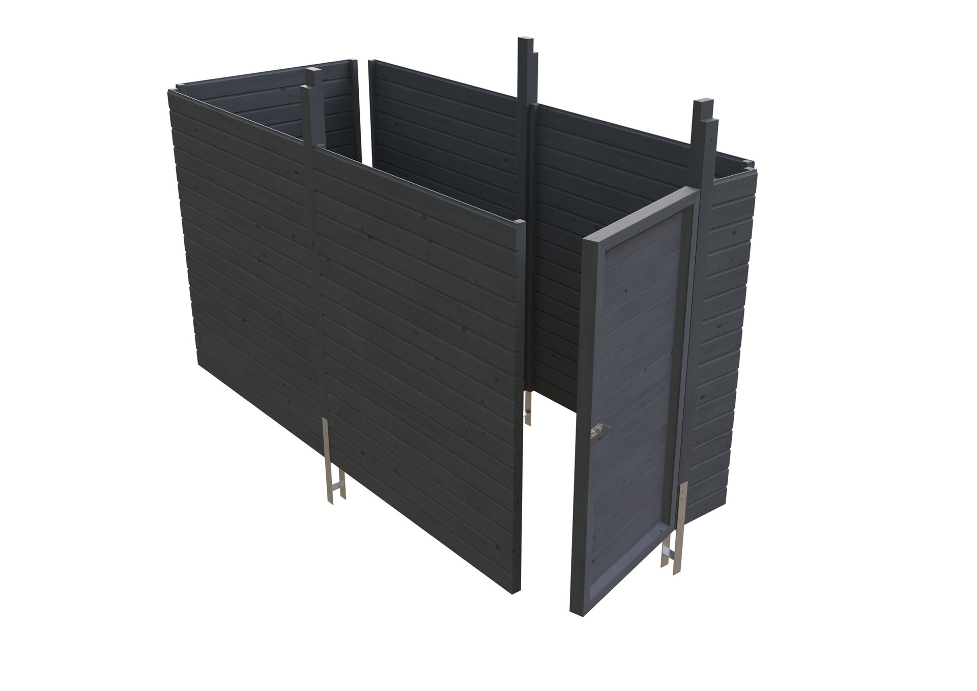 Abstellraum aus Profilschalung imprägniert 1 Abstellraum aus Profilschalung imprägniert