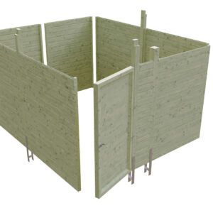 Abstellraum aus Profilschalung imprägniert