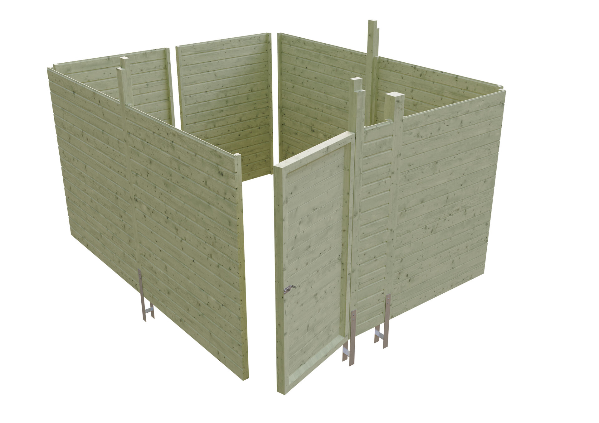 Abstellraum aus Profilschalung imprägniert 1 Abstellraum aus Profilschalung imprägniert