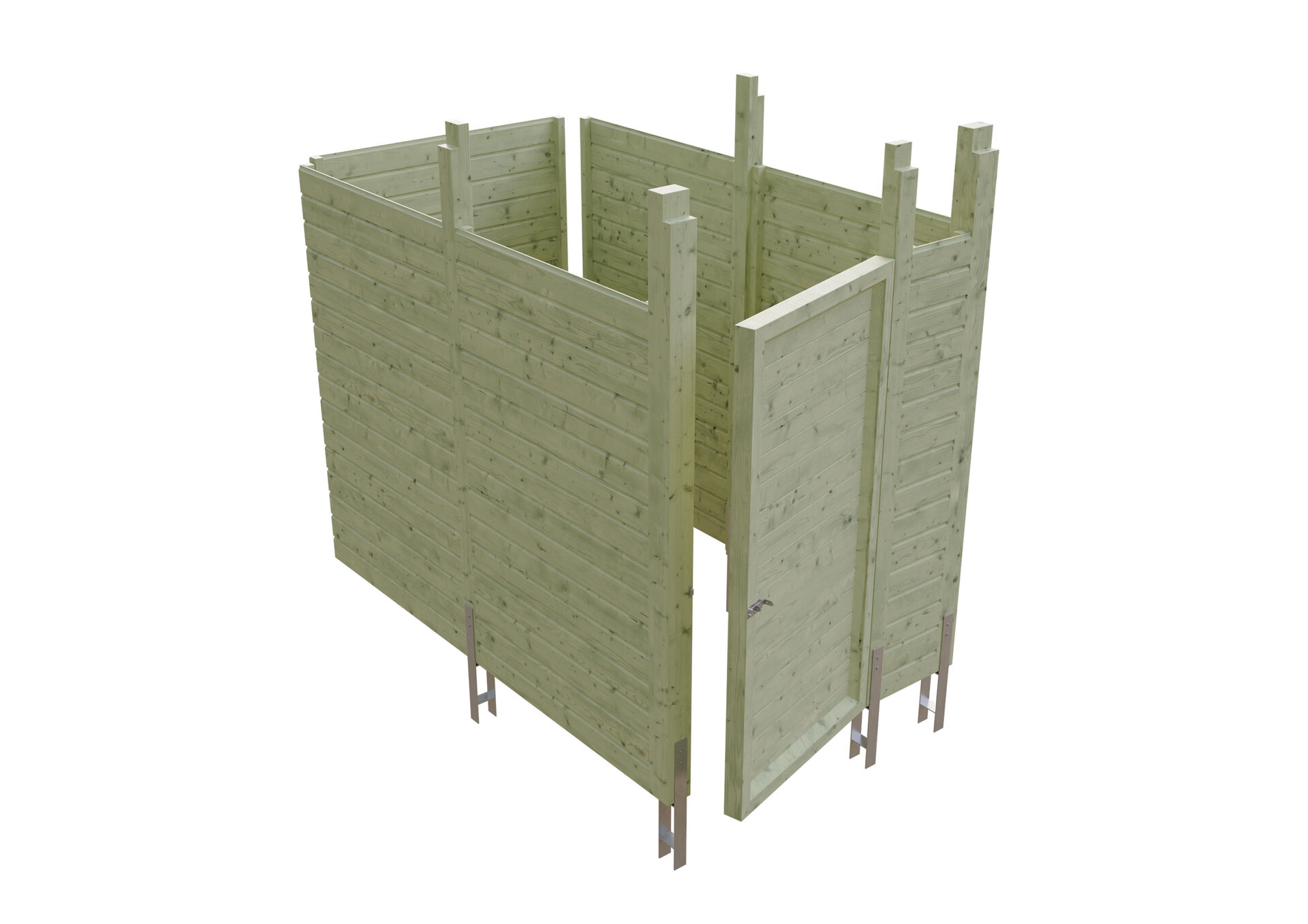 Abstellraum aus Profilschalung imprägniert 1 Abstellraum aus Profilschalung imprägniert