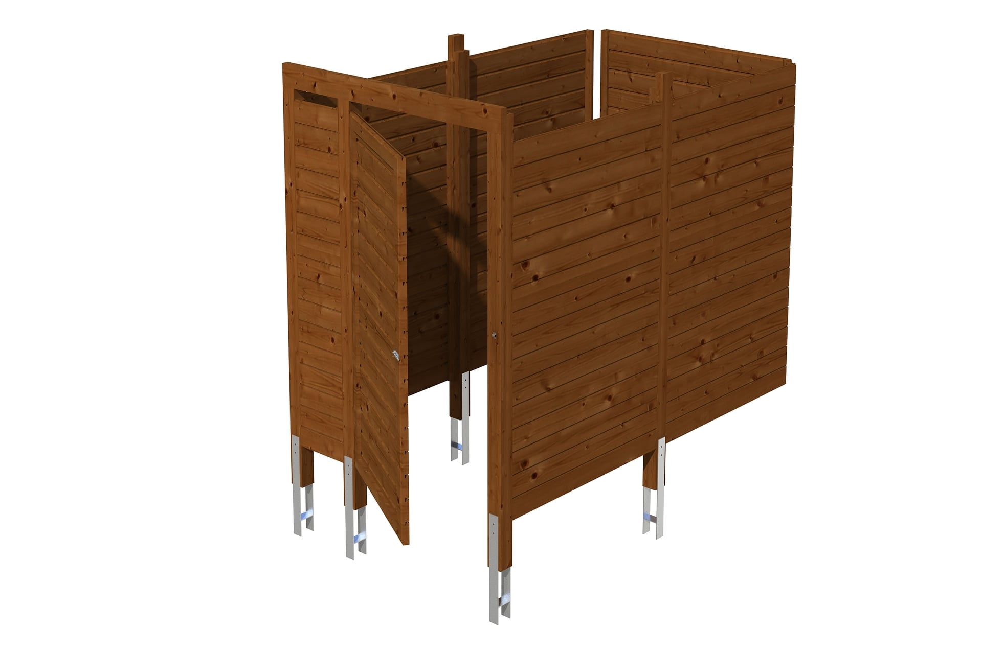 Abstellraum aus Profilschalung imprägniert 1 Abstellraum aus Profilschalung imprägniert