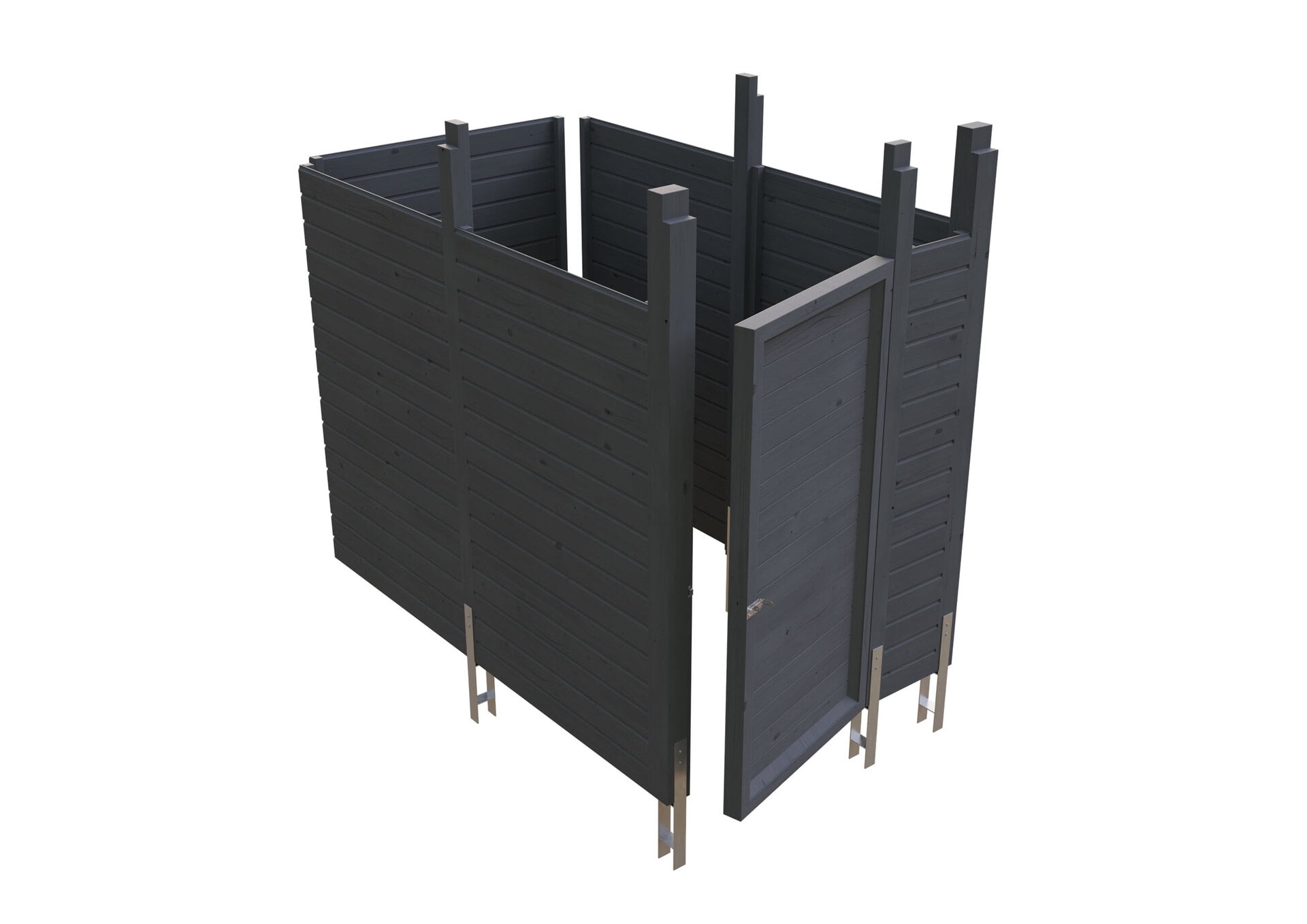 Abstellraum aus Profilschalung imprägniert 1 Abstellraum aus Profilschalung imprägniert