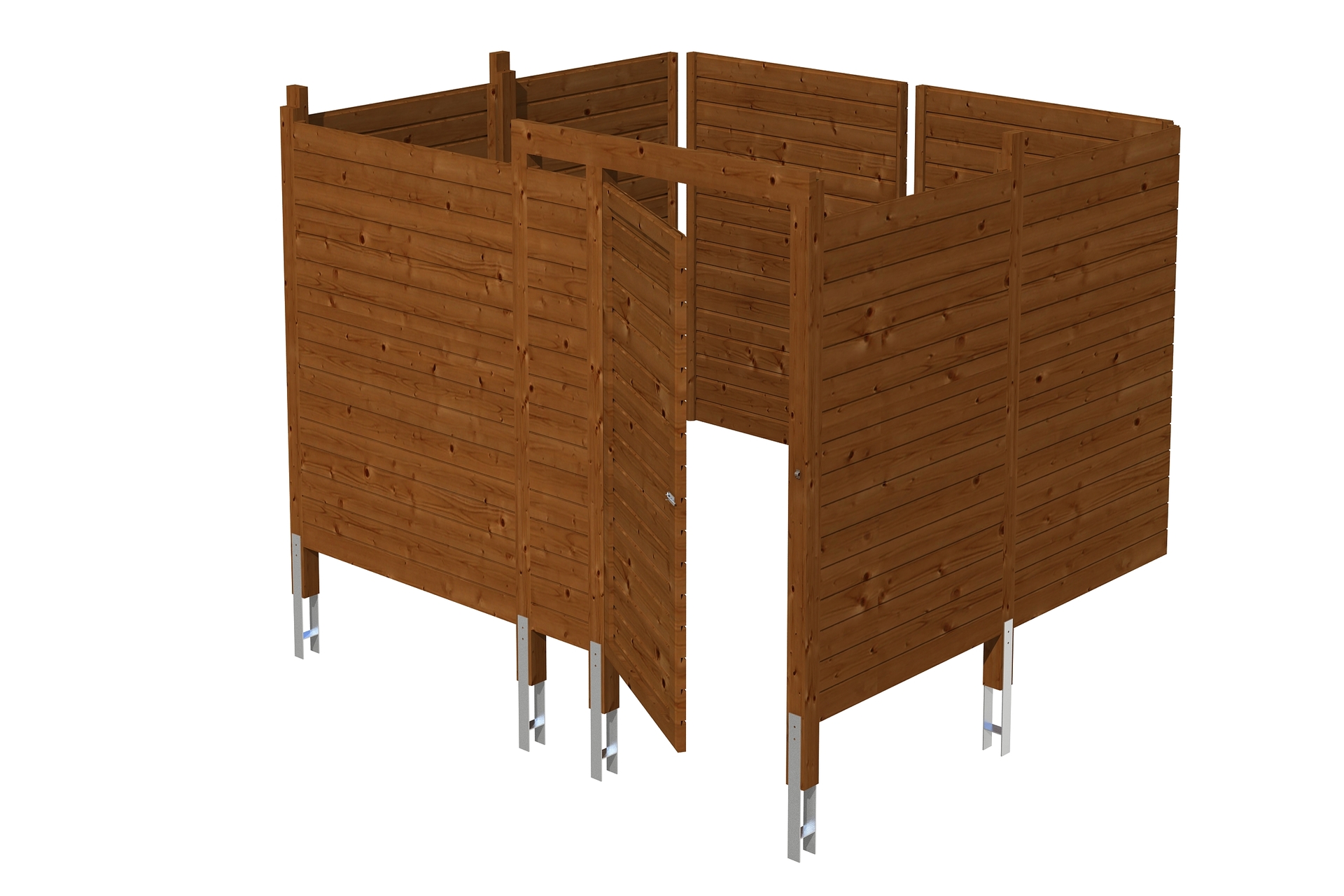 Abstellraum aus Profilschalung imprägniert 1 Abstellraum aus Profilschalung imprägniert