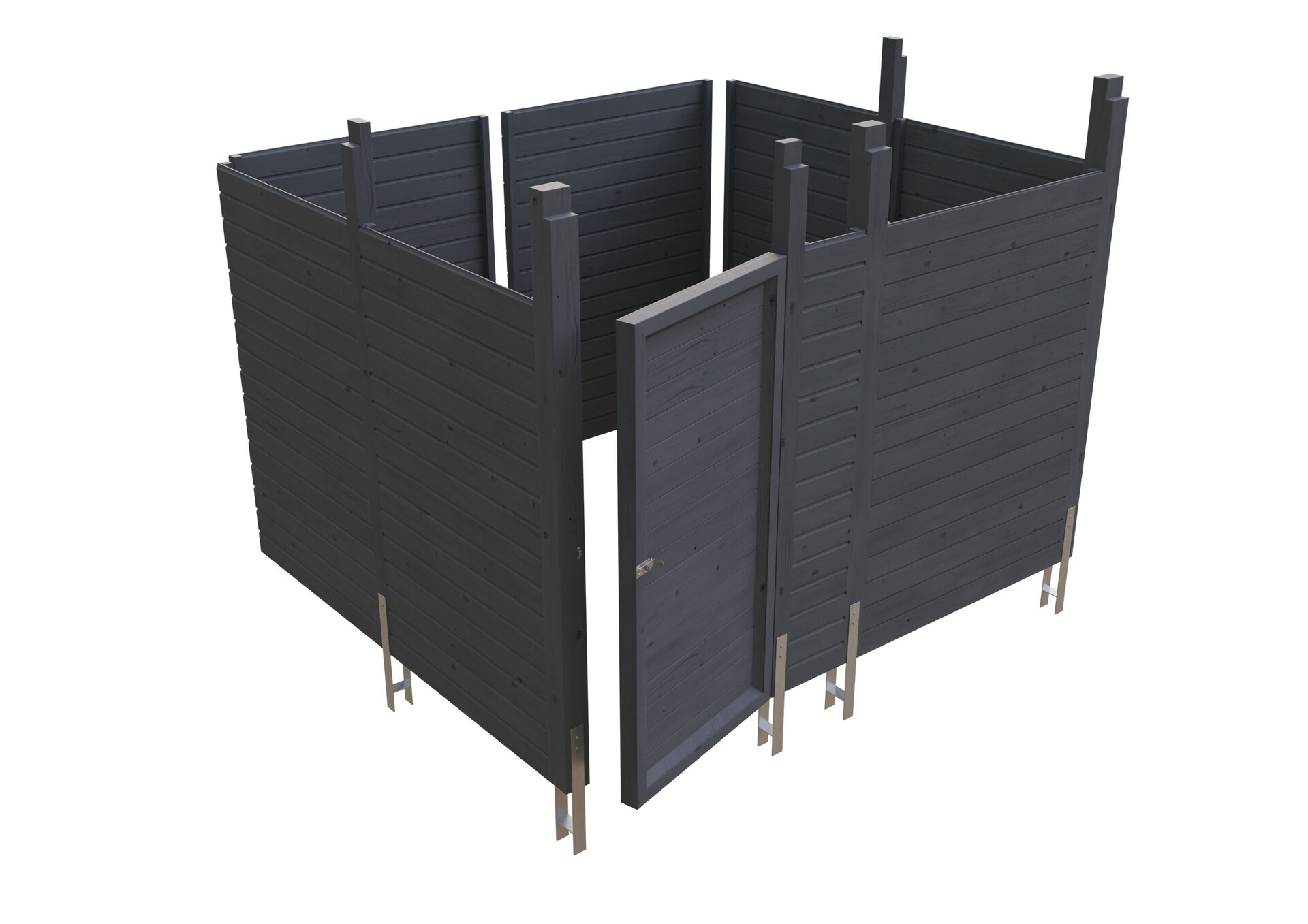 Abstellraum aus Profilschalung imprägniert 1 Abstellraum aus Profilschalung imprägniert