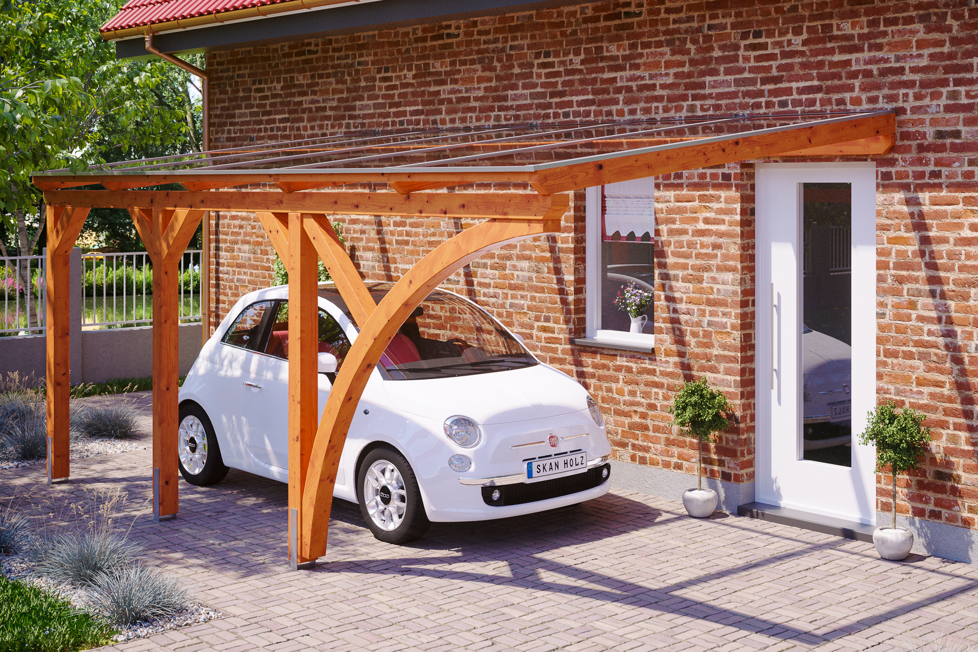 Carport Eifel mit Bogen 300 x 541cm 1 Carport Eifel mit Bogen 300 x 541cm