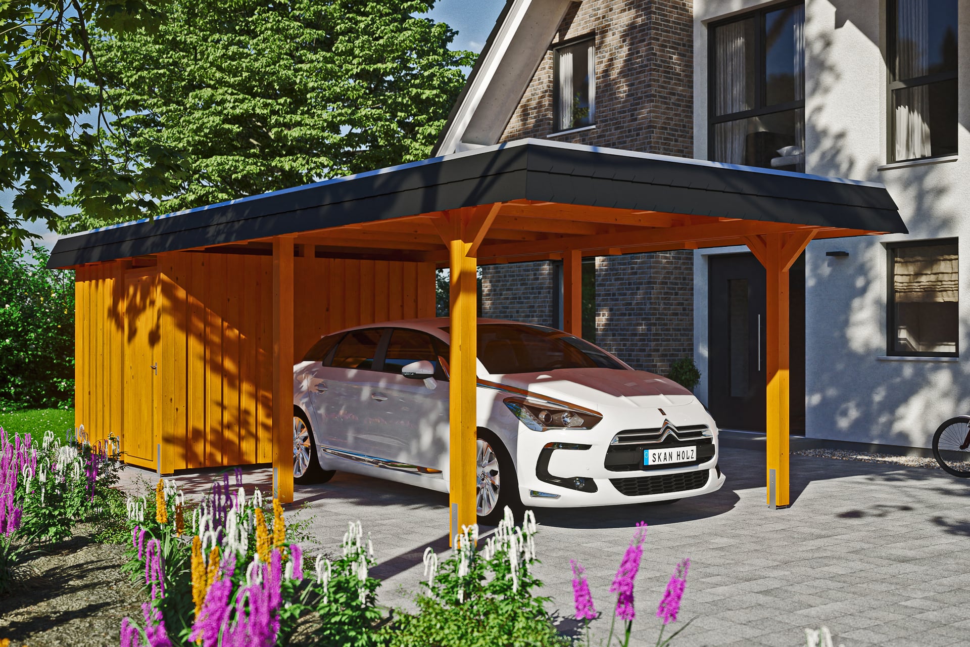 Carport Wendland mit Abstellraum 1 Carport Wendland mit Abstellraum