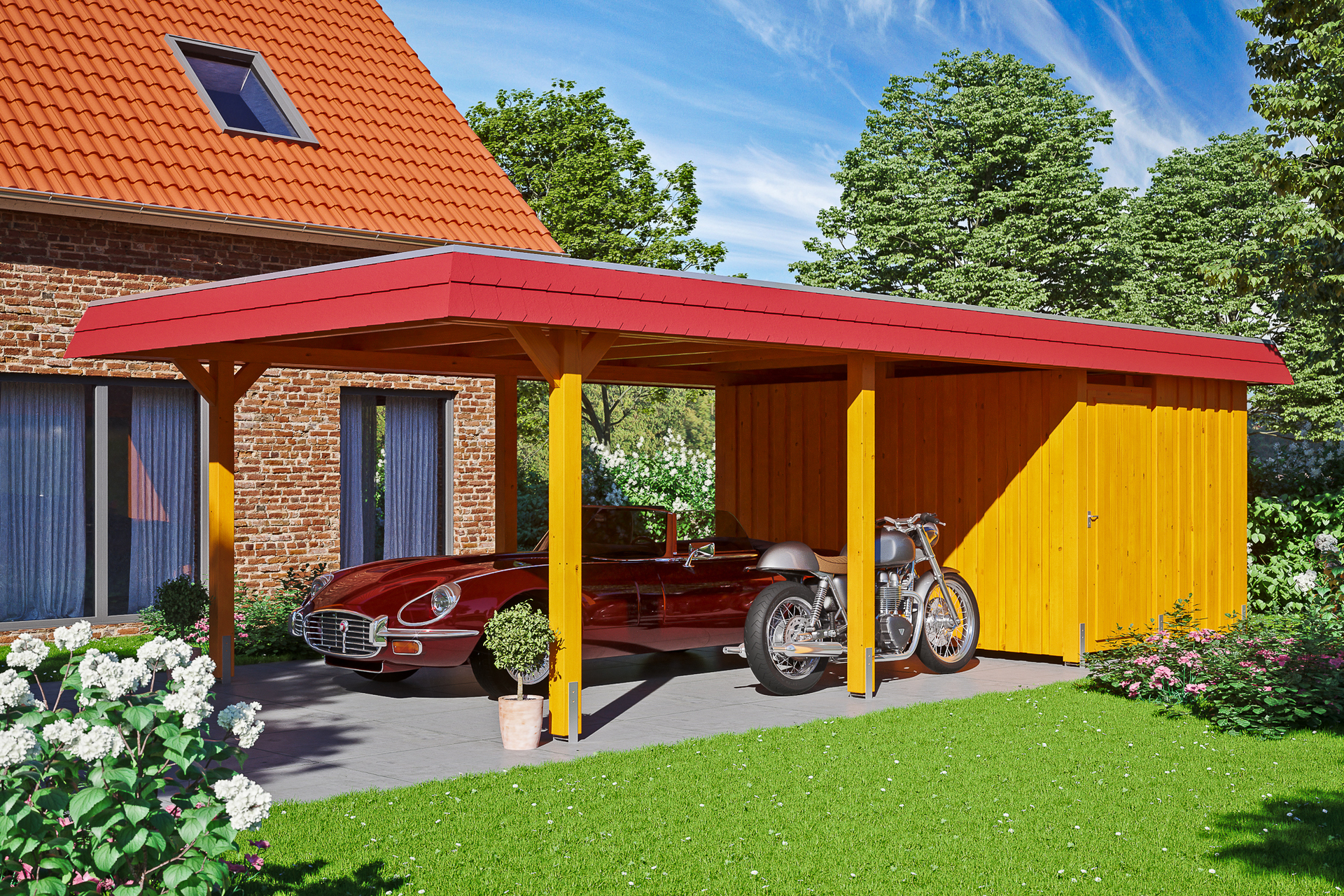 Carport Wendland mit Abstellraum 1 Carport Wendland mit Abstellraum