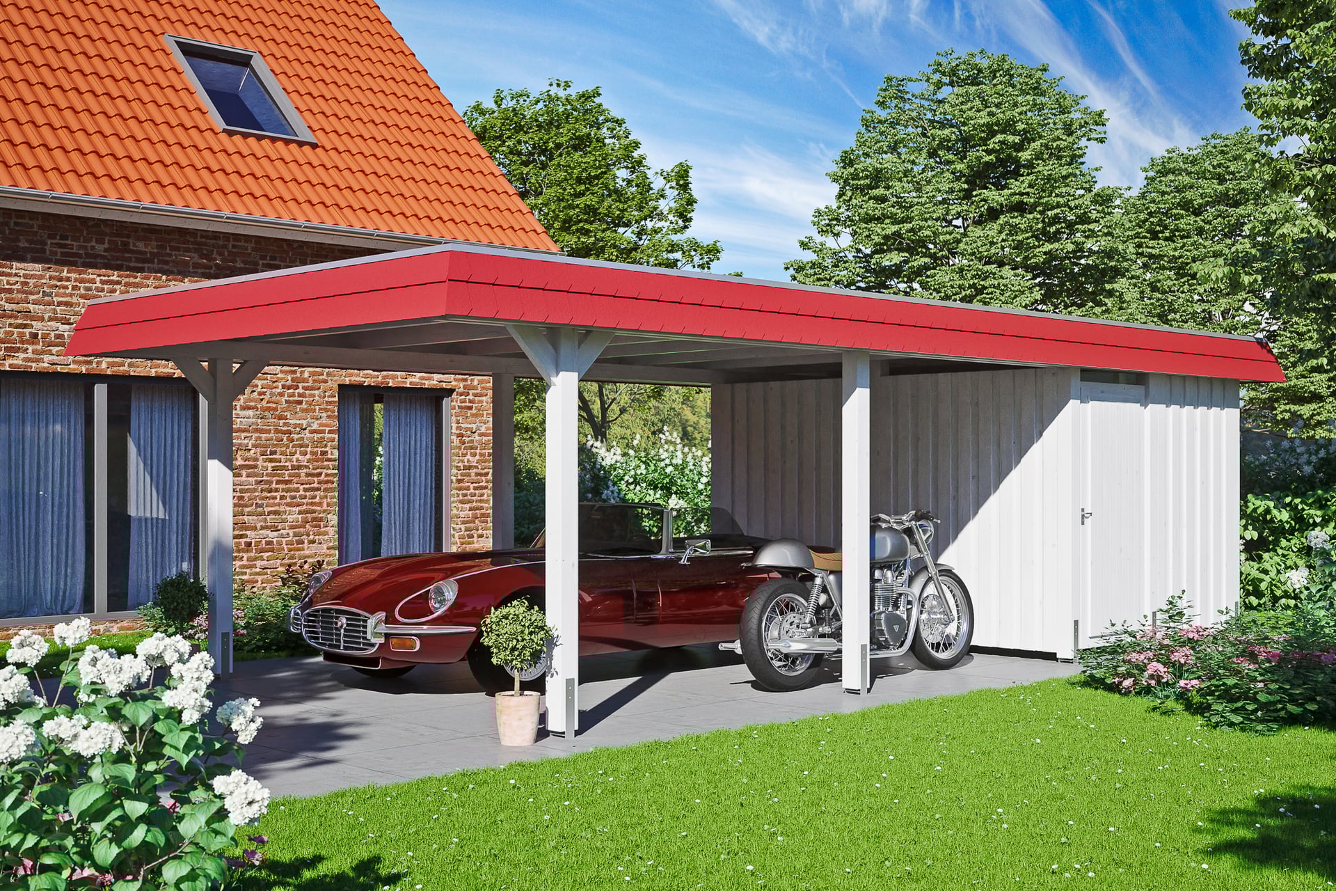 Carport Wendland mit Abstellraum 1 Carport Wendland mit Abstellraum