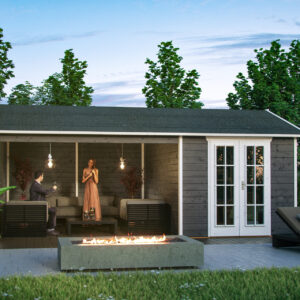 Gartenhaus Tilburg 613x380cm, 28mm