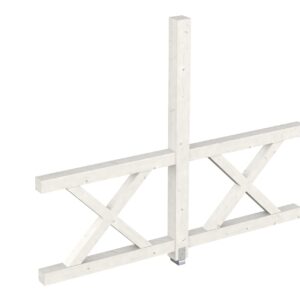 Seitenwand Andreaskreuz, freistehehend Fichte