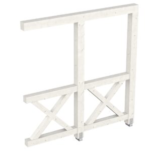 Seitenwand Andreaskreuz, Wandanbau Fichte