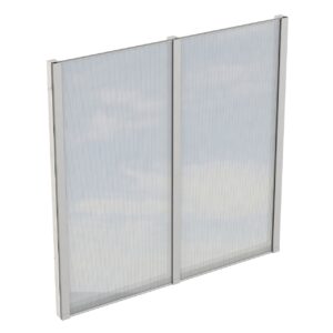 Seitenwand m. Polycarbonat, freistehend Fichte