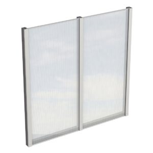 Seitenwand m. Polycarbonat, freistehend Fichte