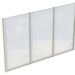 Seitenwand m. Polycarbonat, freistehend Fichte