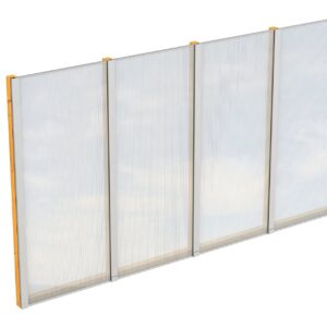 Seitenwand m. Polycarbonat, freistehend Fichte