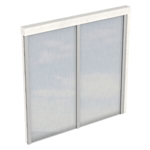 Seitenwand m. Polycarbonat, Wandanbau Fichte