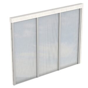 Seitenwand m. Polycarbonat, Wandanbau Fichte