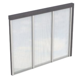 Seitenwand m. Polycarbonat, Wandanbau Fichte