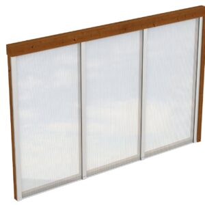 Seitenwand m. Polycarbonat, Wandanbau Fichte