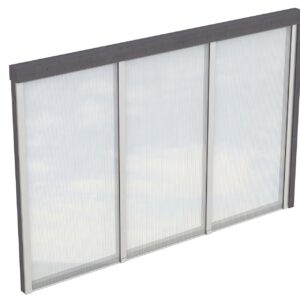 Seitenwand m. Polycarbonat, Wandanbau Fichte
