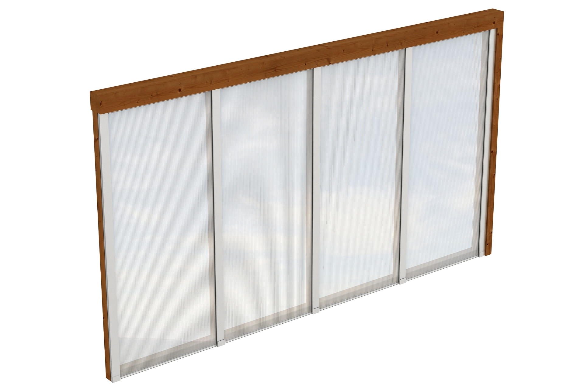 Seitenwand m. Polycarbonat, Wandanbau Fichte 1 Seitenwand m. Polycarbonat, Wandanbau Fichte