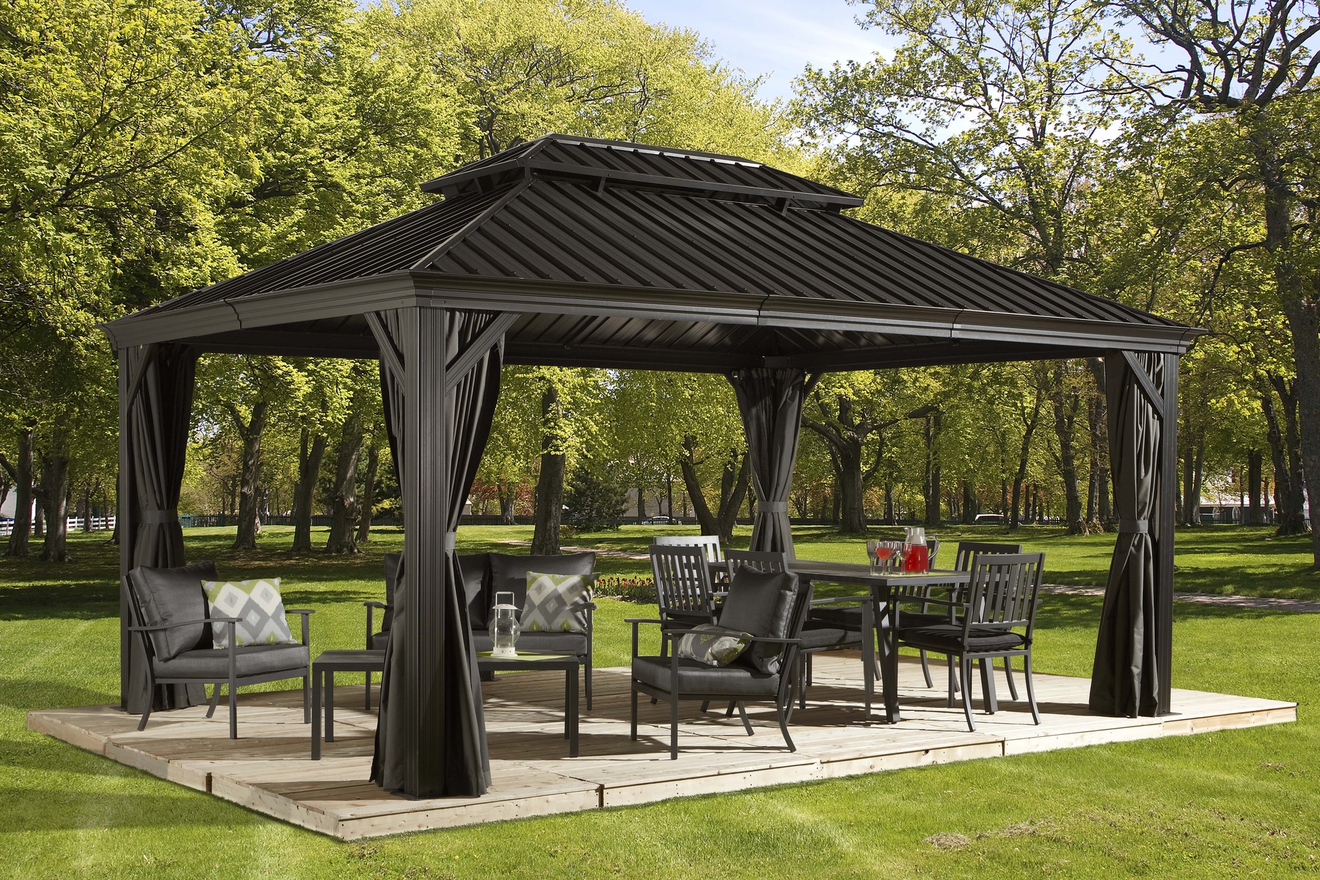 Vorhang-Set für Pavillon 1 Vorhang-Set für Pavillon