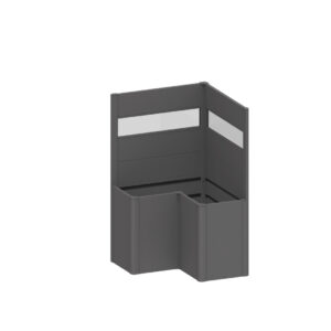 Sichtschutz zu Pflanzbeet Belved. L-Form mit Acrylglas