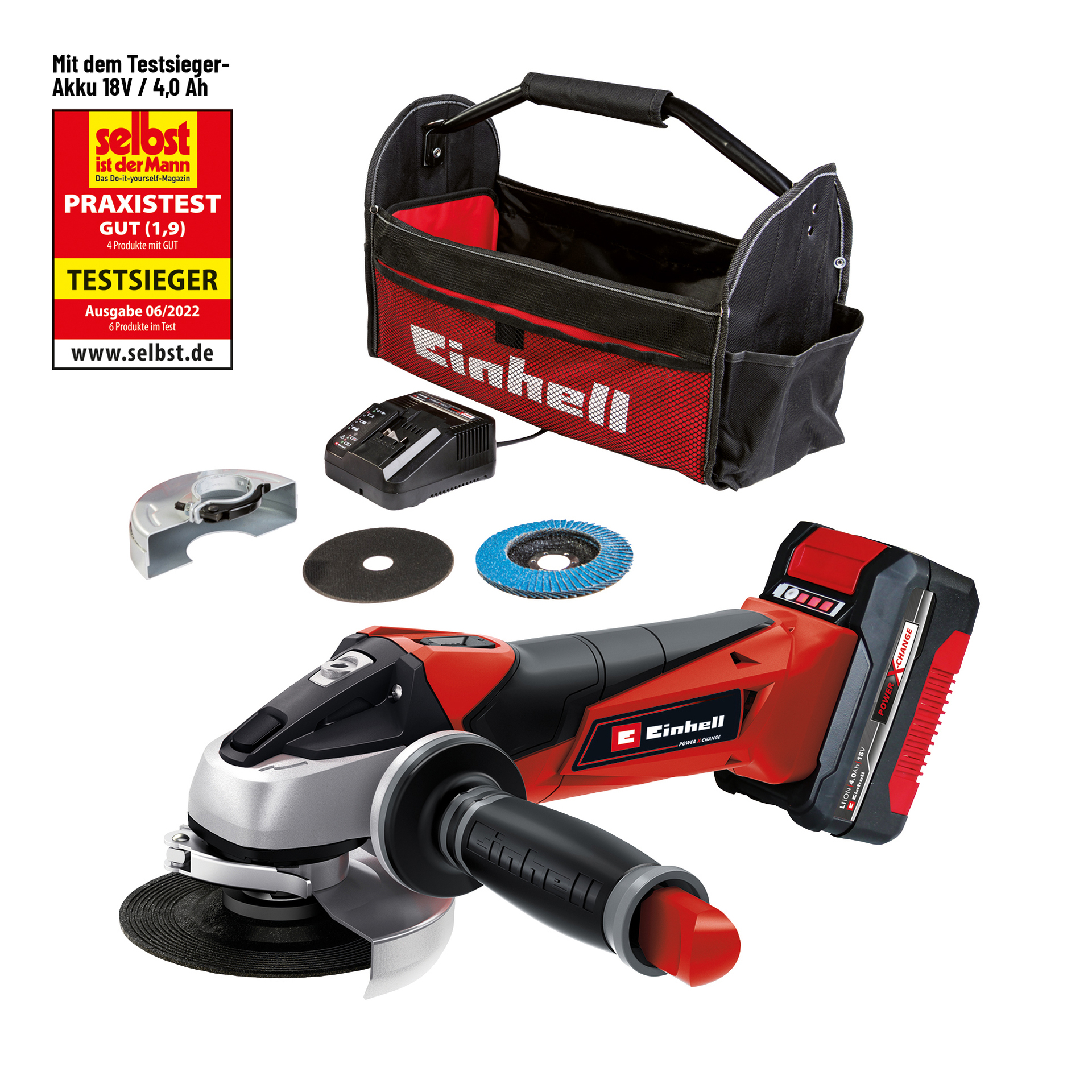 Akku-Winkelschleifer TE-AG 18/115 Li (1x4,0Ah) 1 Akku-Winkelschleifer TE-AG 18/115 Li (1x4,0Ah)