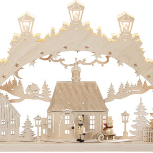 3D-Lichterbogen ''Kind mit Schlitten''