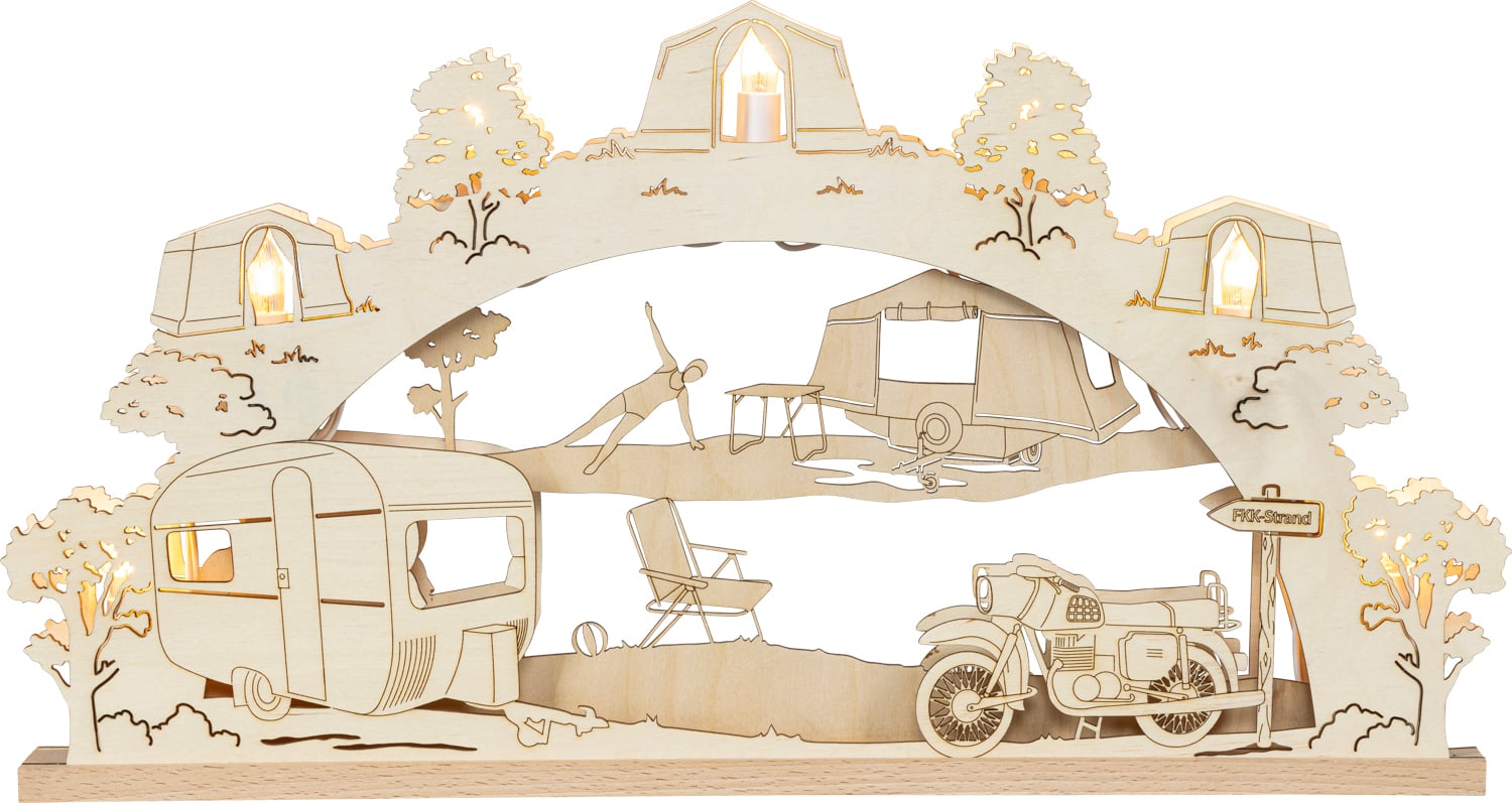 3D-Lichterbogen "Ostalgie Camping" 1 3D-Lichterbogen "Ostalgie Camping"