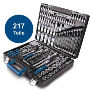 Werkzeugkoffer TB217, 217-teiliges Werkzeug Set, Steckschlüsselsatz