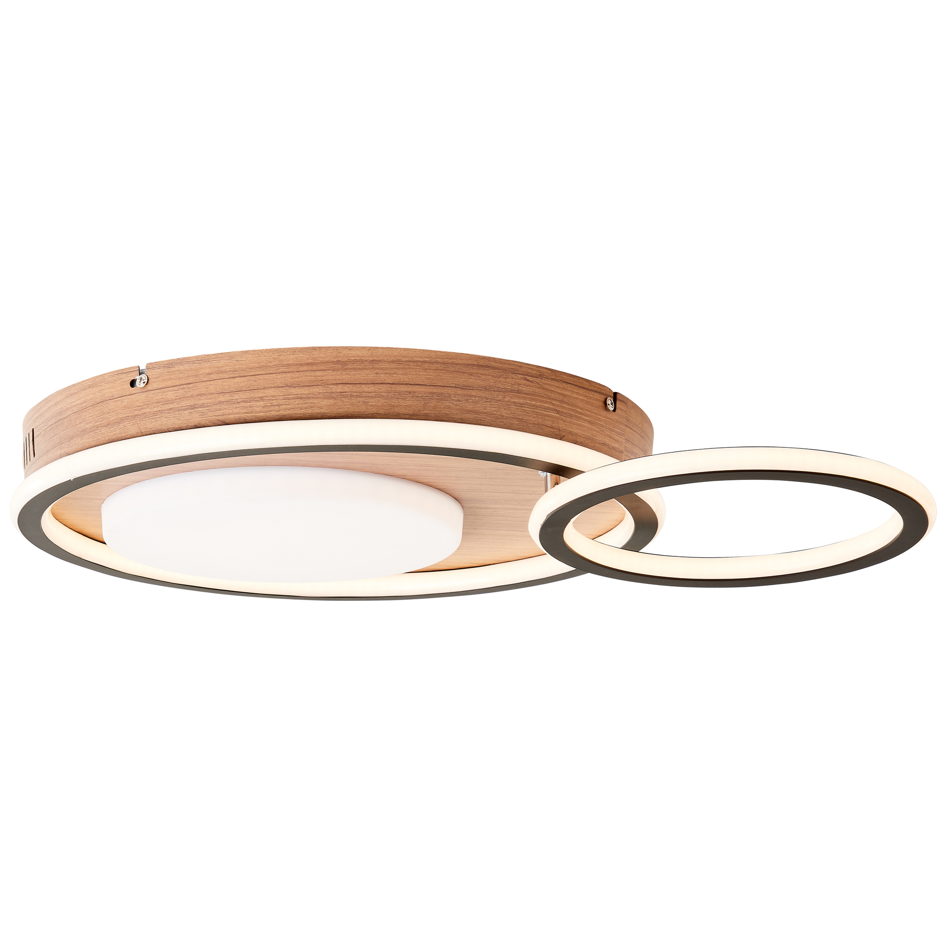 Karney LED Wand-& Deckenleuchte schwarz/holz 1 Karney LED Wand-& Deckenleuchte schwarz/holz