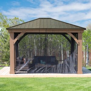 Moskitonetz Holzpavillon