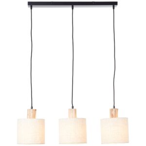 Pendelleuchte Pia 3-flammig schwarz/natur