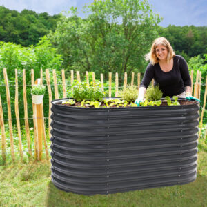 Metall Hochbeet Oval 160 cm