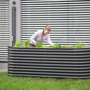 Metall Hochbeet Oval 240 cm